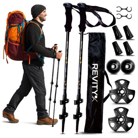 Kije trekkingowe do nordic walking kijki teleskopowe 65-135 cm Revity Discover