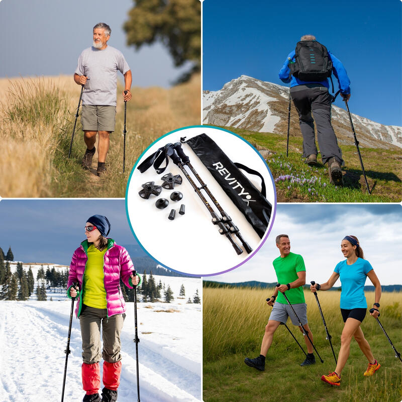 Kije trekkingowe do nordic walking kijki teleskopowe 65-135 cm Revity Discover