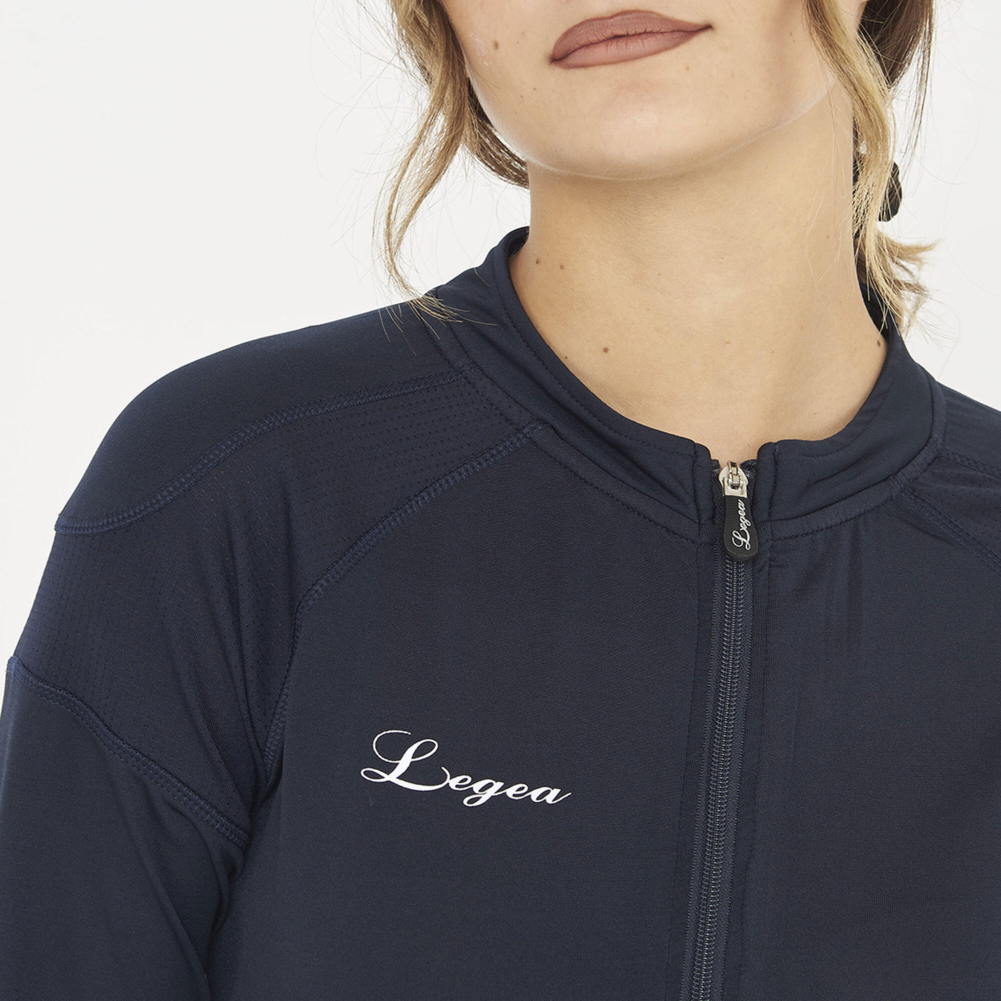 Jaqueta Esportiva Feminina Aleda Azul Com Zíper 4/7
