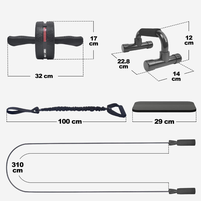 Set de 5 piese fitness, Gorilla Sports®