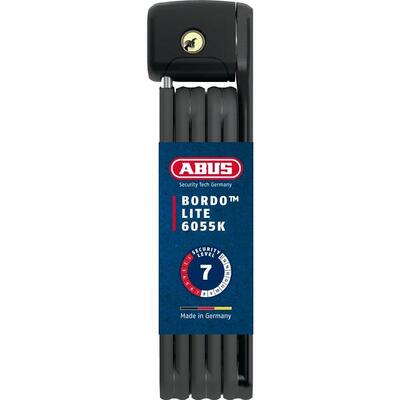 Abus Faltschloss BORDO Lite 6055K/85 + SH 6055 Stahl. L=850mm. B=5mm. rot