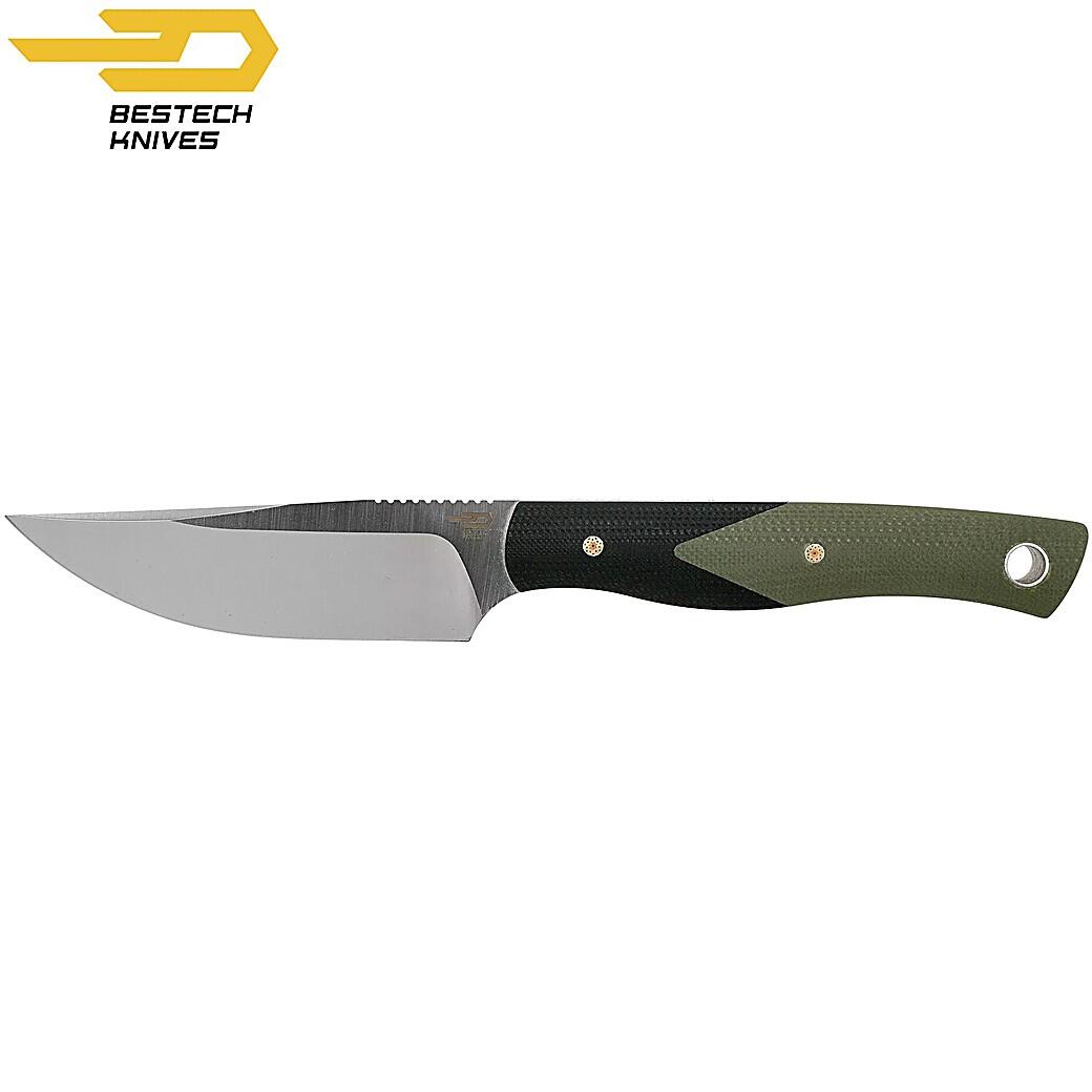 Bestech Heidi Blacksmith Zwart en Groen Zakmes G10 D2 4/7