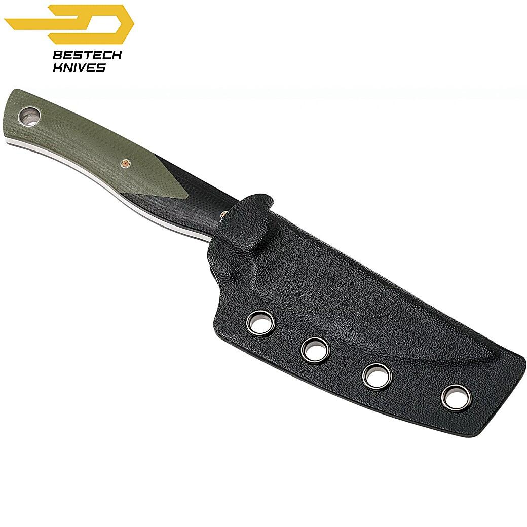 Bestech Heidi Blacksmith Zwart en Groen Zakmes G10 D2 2/7