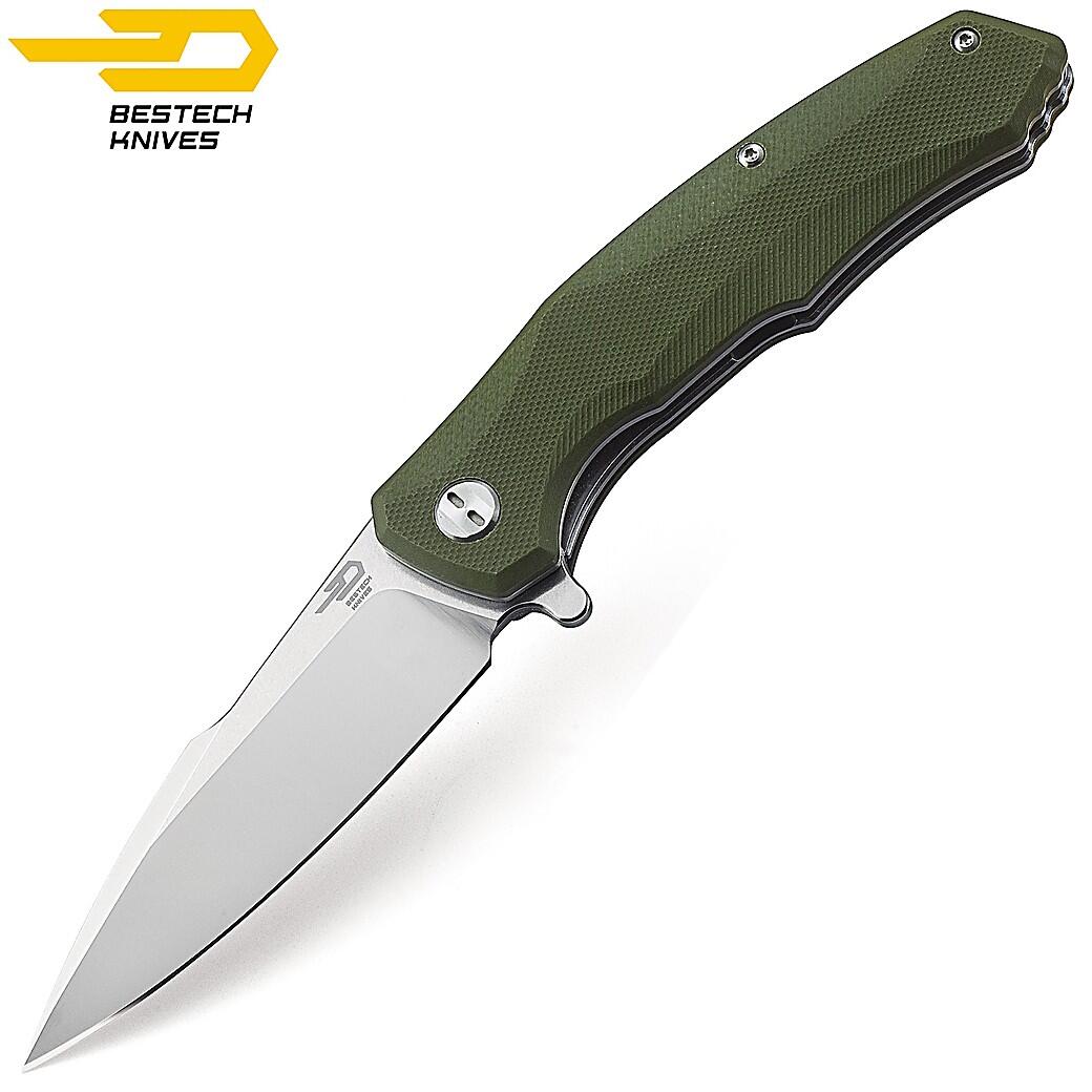 Bestech Knives - Bestech Couteau De Poche Warwolf Vert Armee G10 D2 - Aiguisoir - Taille Unique - Decathlon