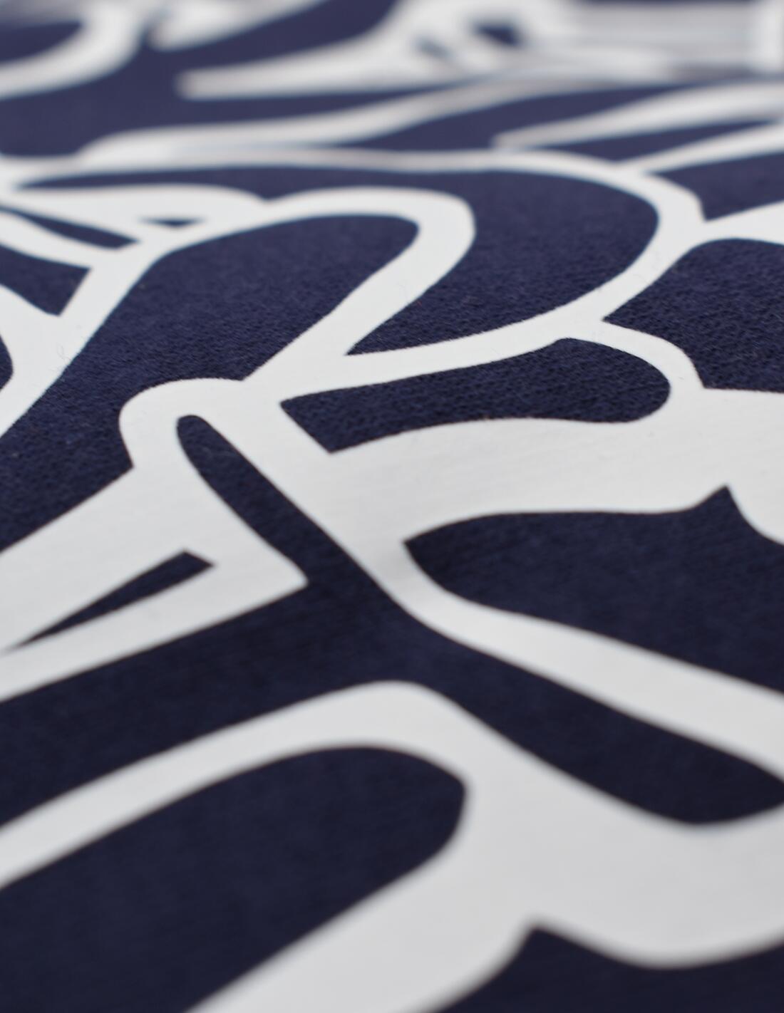 Sudadera con capucha Graffiti Blue 3/4