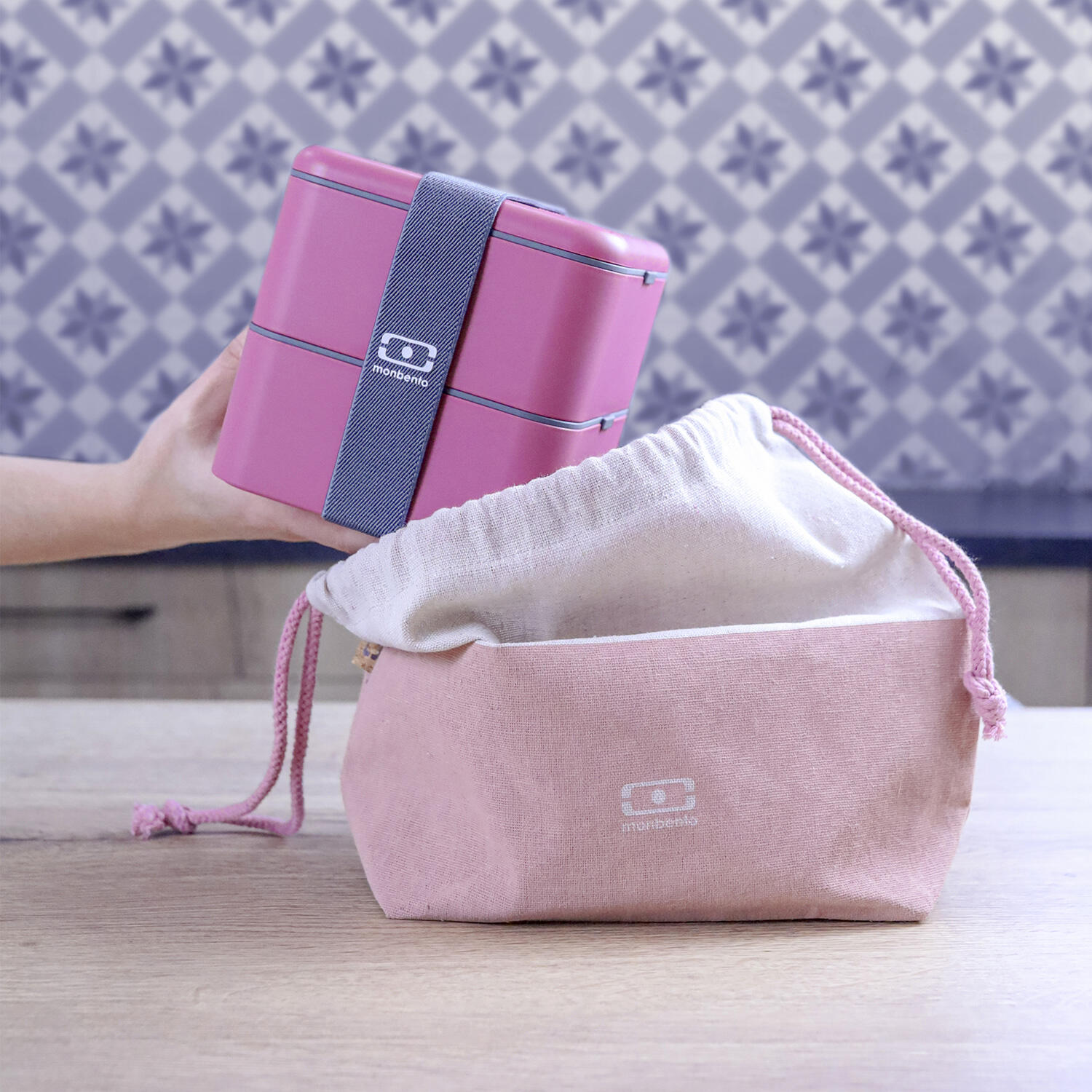 Borsa per il trasporto lunchbox |Ufficio, picnic |Pochette L 4/4