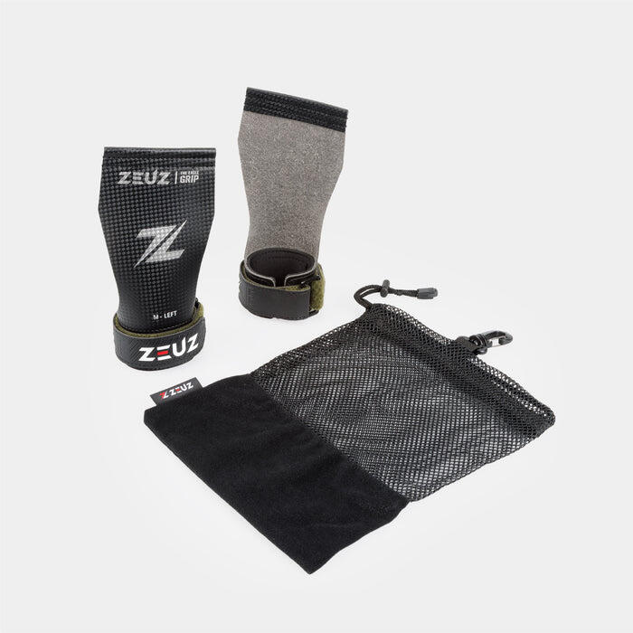 ZEUZ Fingerless Grips voor Functional Fitness & Gymnastics – Zwart – Maat M 3/7