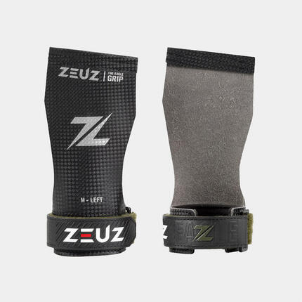 ZEUZ Fingerless Grips voor Functional Fitness & Gymnastics – Zwart – Maat M