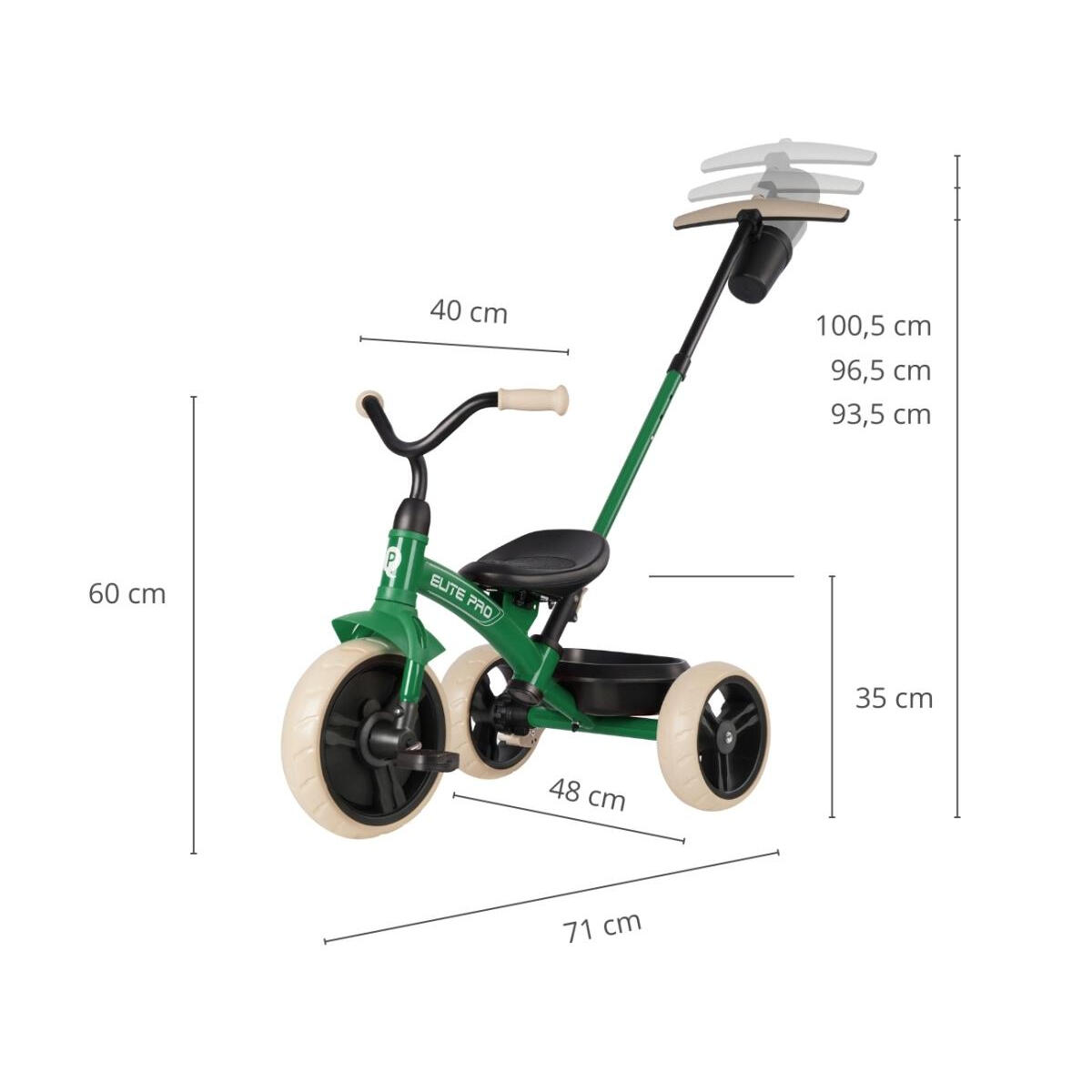 Tricycle Qplay Elite Pro Vert 3/3