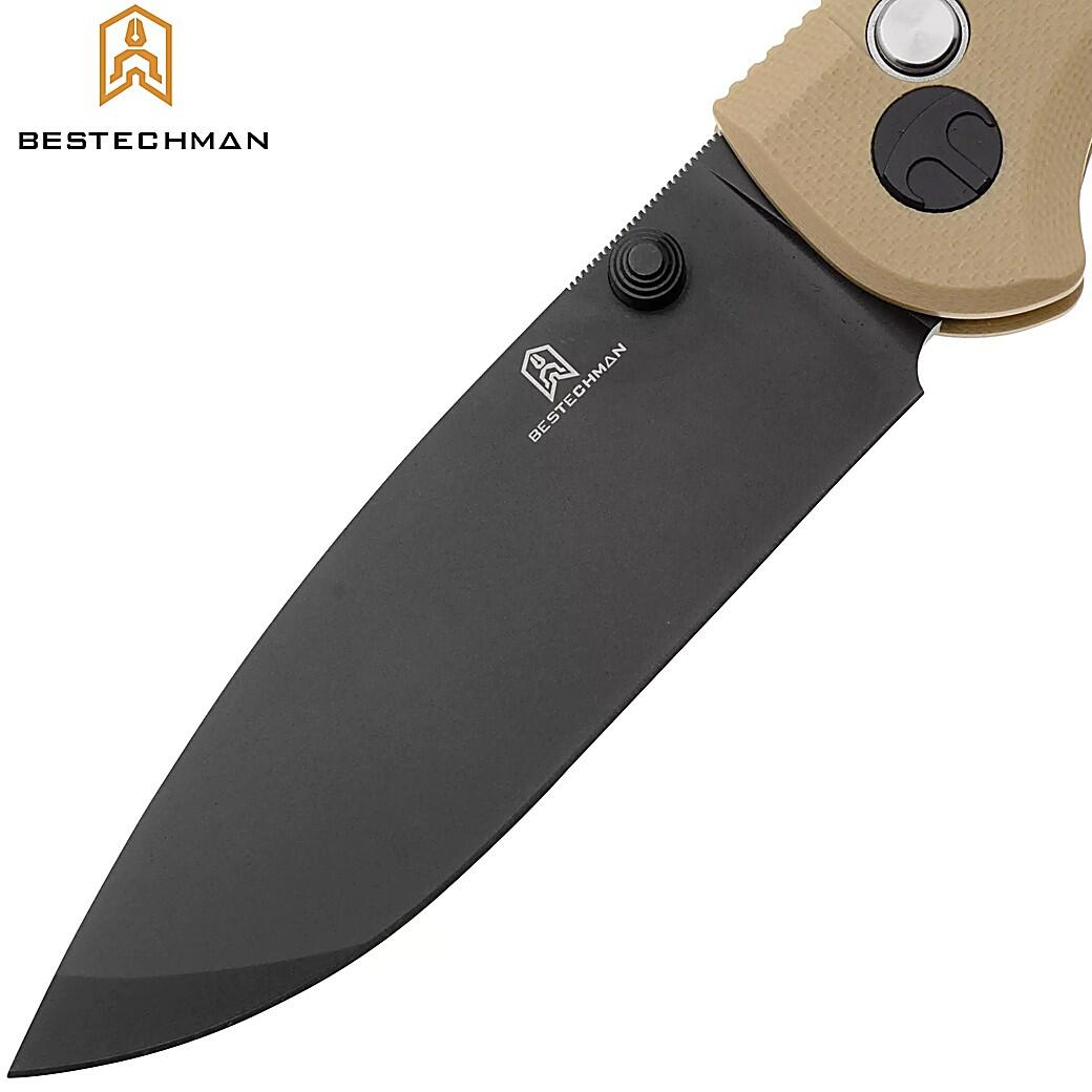 Bestechman Couteau de Poche Goodboy Kaki G10 D2 PVD 5/7
