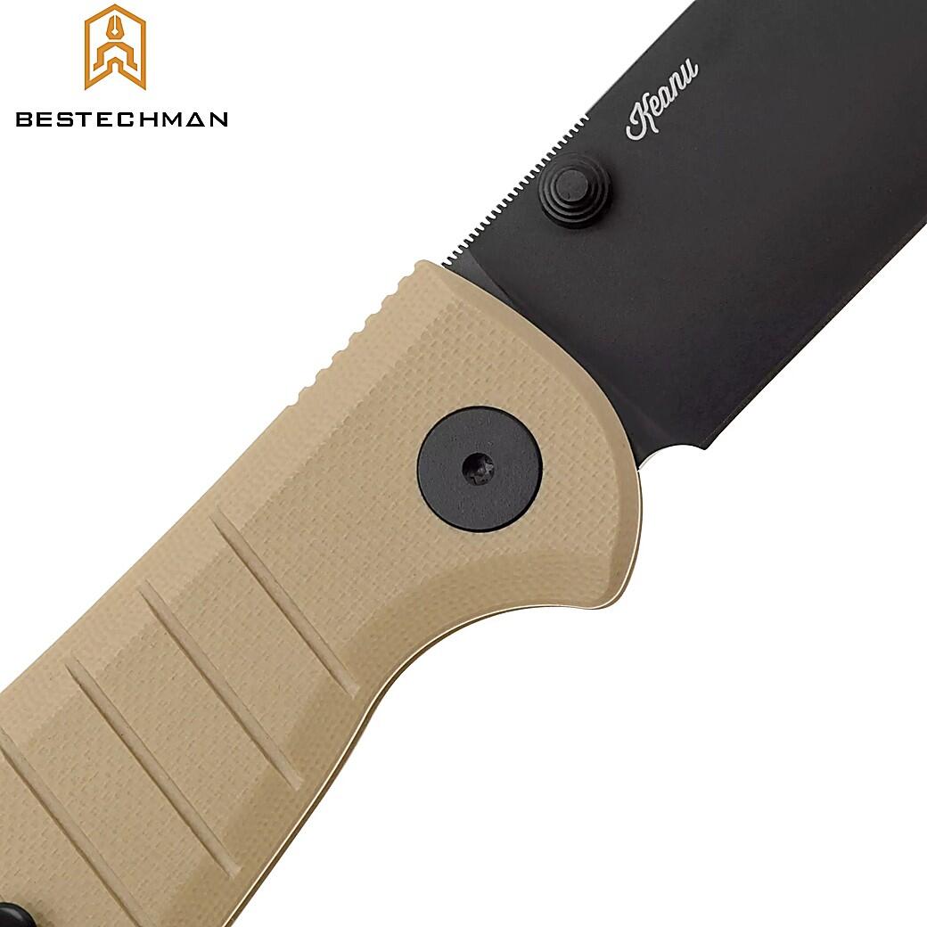 Bestechman Couteau de Poche Goodboy Kaki G10 D2 PVD 6/7