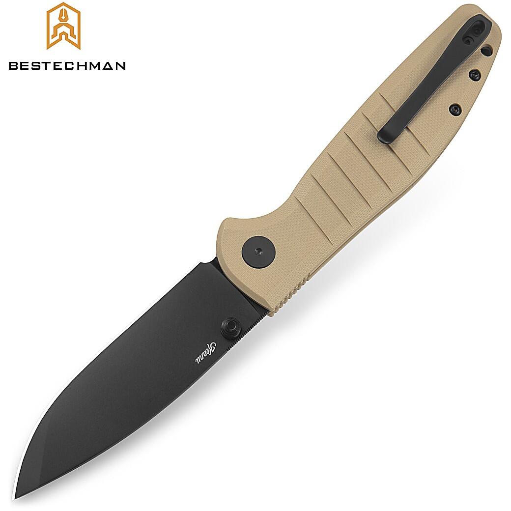 Bestechman Couteau de Poche Goodboy Kaki G10 D2 PVD 2/7