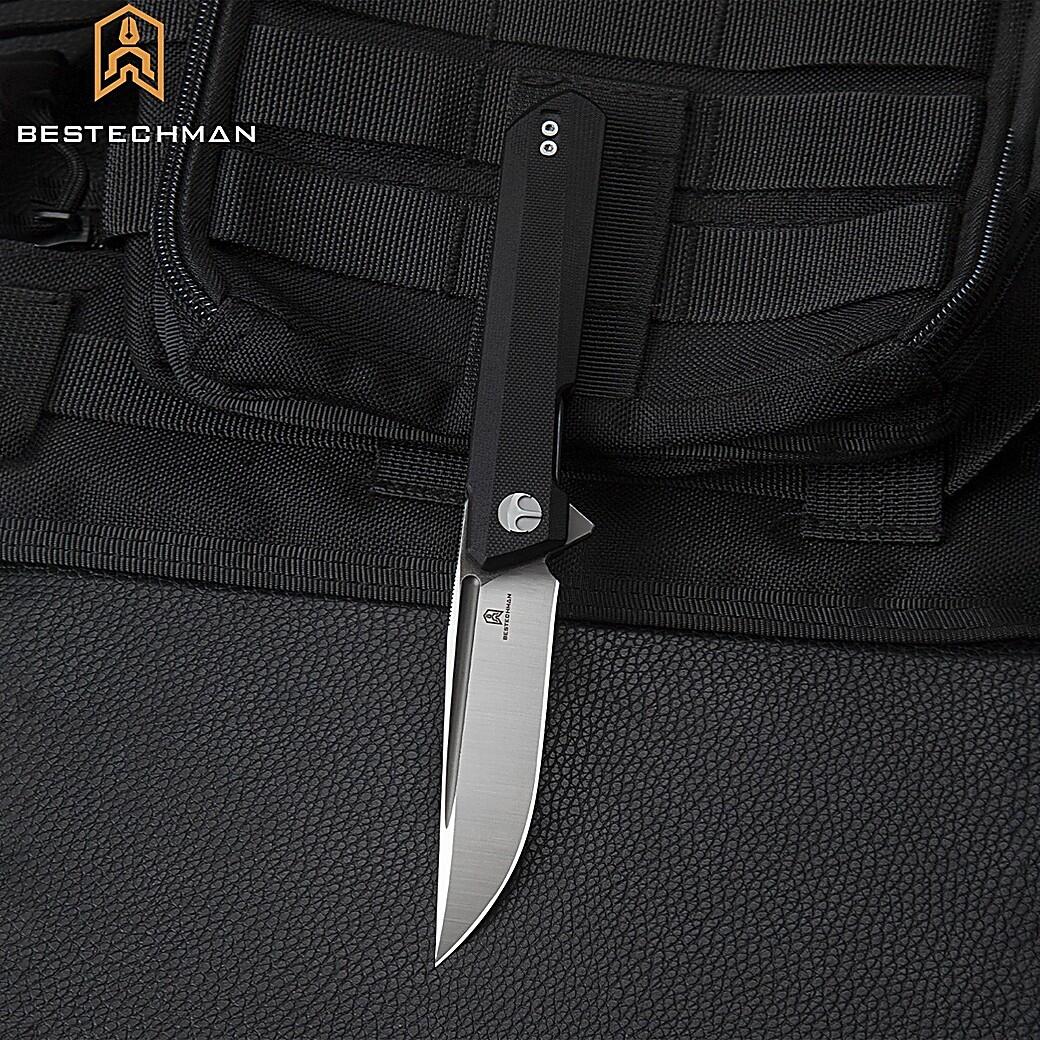 Bestechman Couteau de Poche Dundee Noir G10 D2 GT 7/7