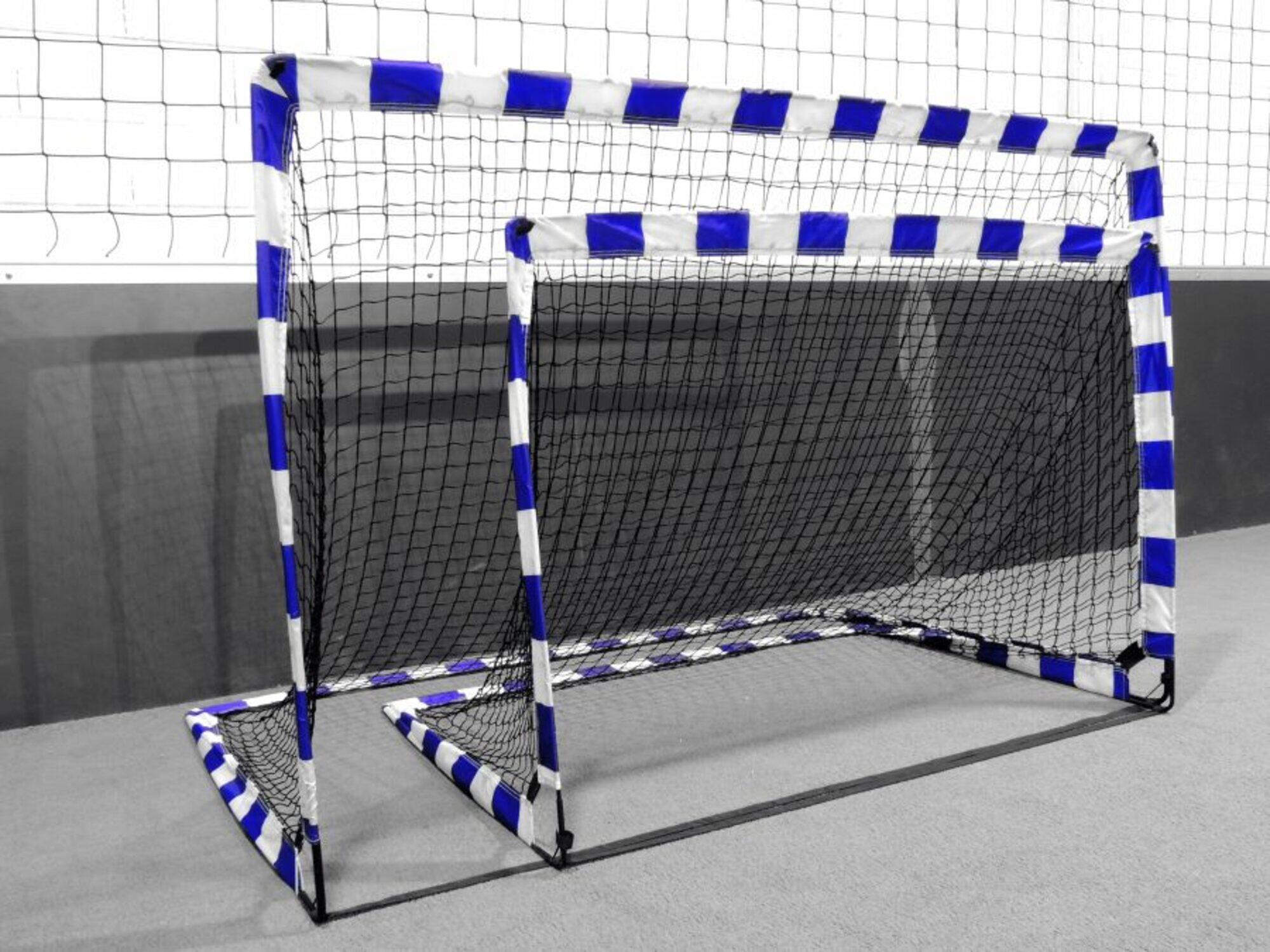 Porte da pallamano pieghevoli pop-up Netsportique 1,8 x 1,2 m blu/bianco 3/5