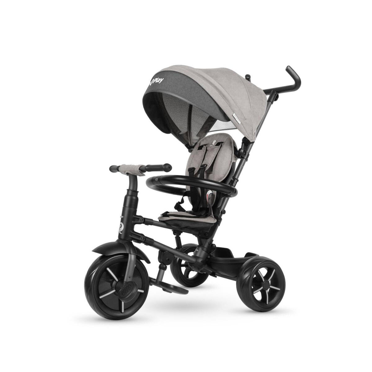 Qplay - Tricycle Qplay Rito Étoile Gris - Draisienne - Noir - Taille Unique - Decathlon