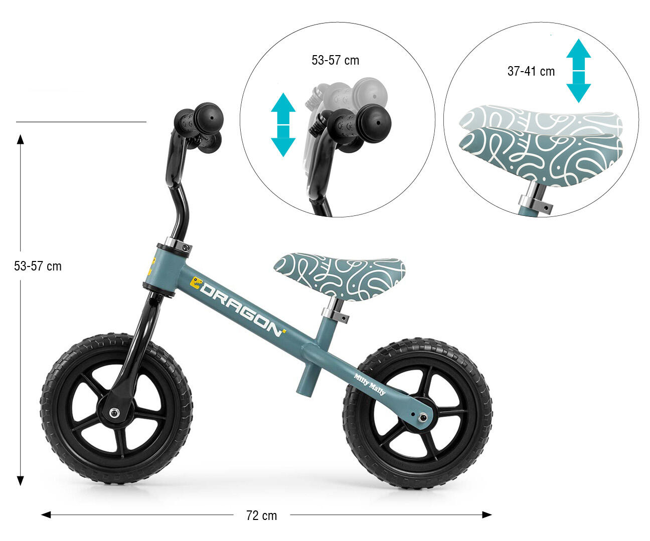 Milly Mally Dragon Denim Loopfiets 5/5