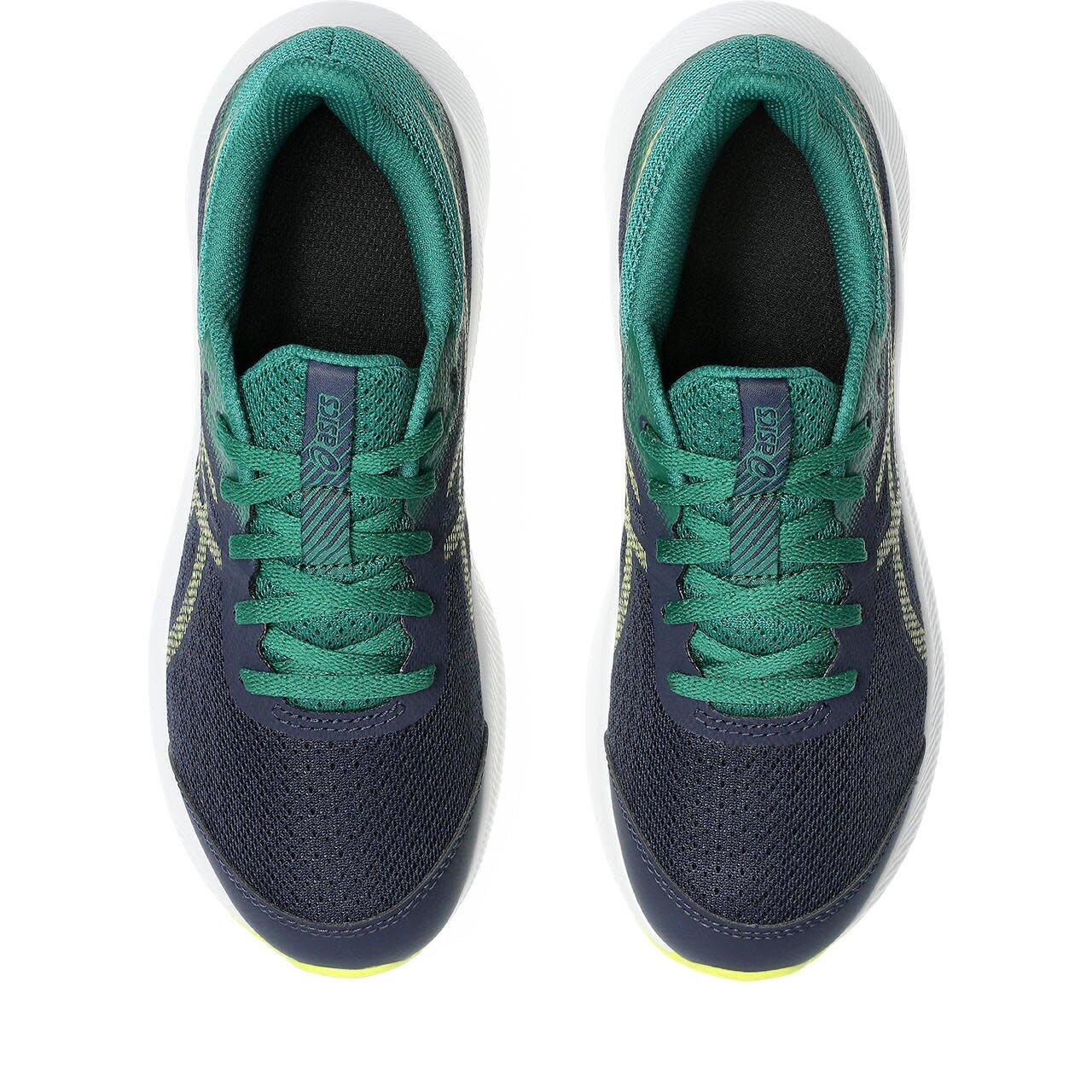 Calcado De Corrida Crianças, Unissex - ASICS Patriot 13 GS - Midnight/Citron 5/7