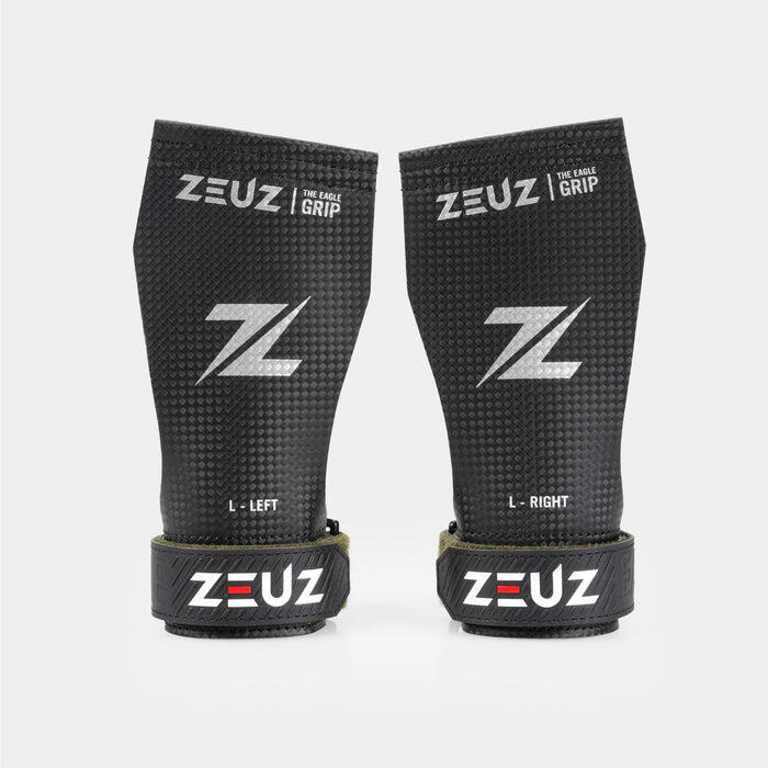 ZEUZ Fingerless Grips voor Functional Fitness & Gymnastics – Zwart – Maat L 4/7