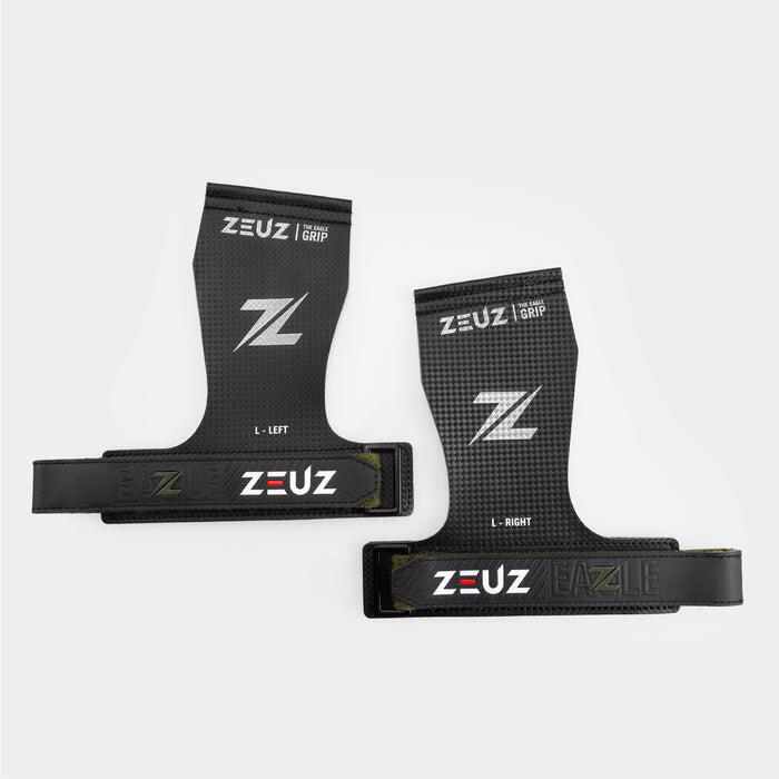 ZEUZ Fingerless Grips voor Functional Fitness & Gymnastics – Zwart – Maat L 5/7