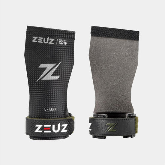 ZEUZ Fingerless Grips voor Functional Fitness & Gymnastics – Zwart – Maat L