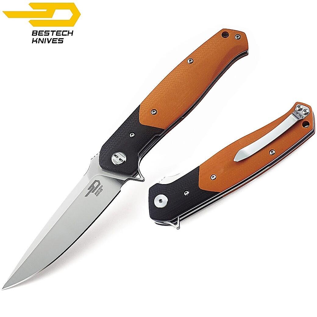 Bestech Swordfish Zwart Oranje G10 D2 Zakmes 4/6