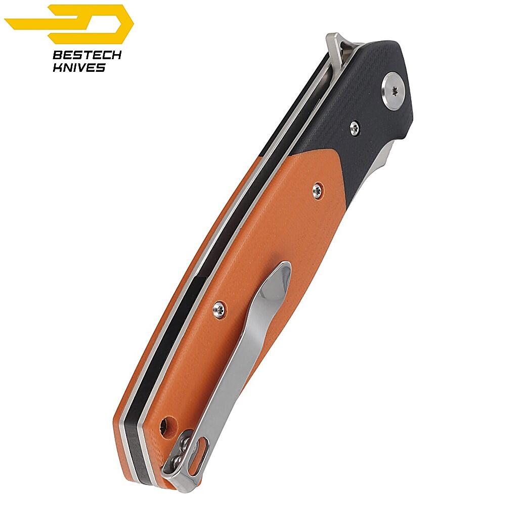 Bestech Swordfish Zwart Oranje G10 D2 Zakmes 5/6