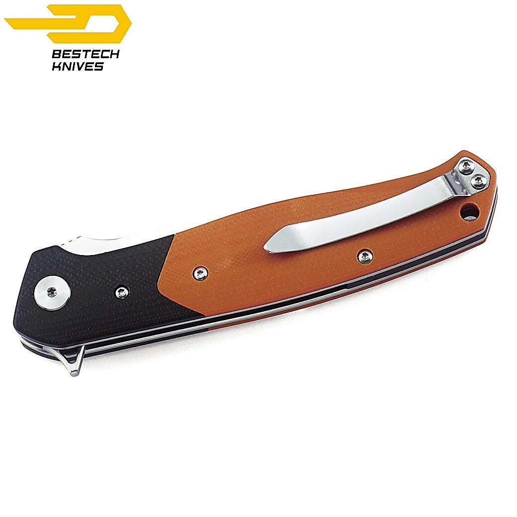 Bestech Swordfish Zwart Oranje G10 D2 Zakmes 2/6