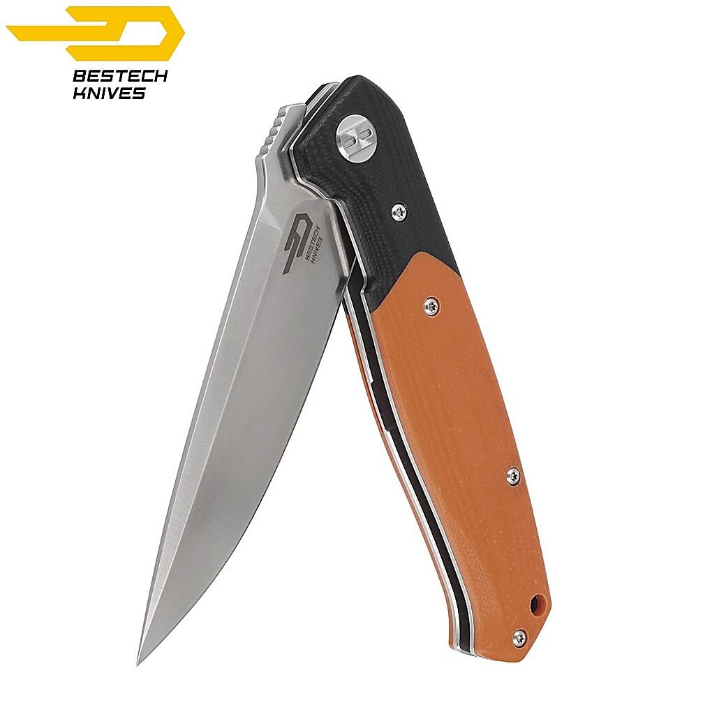 Bestech Swordfish Zwart Oranje G10 D2 Zakmes 3/6
