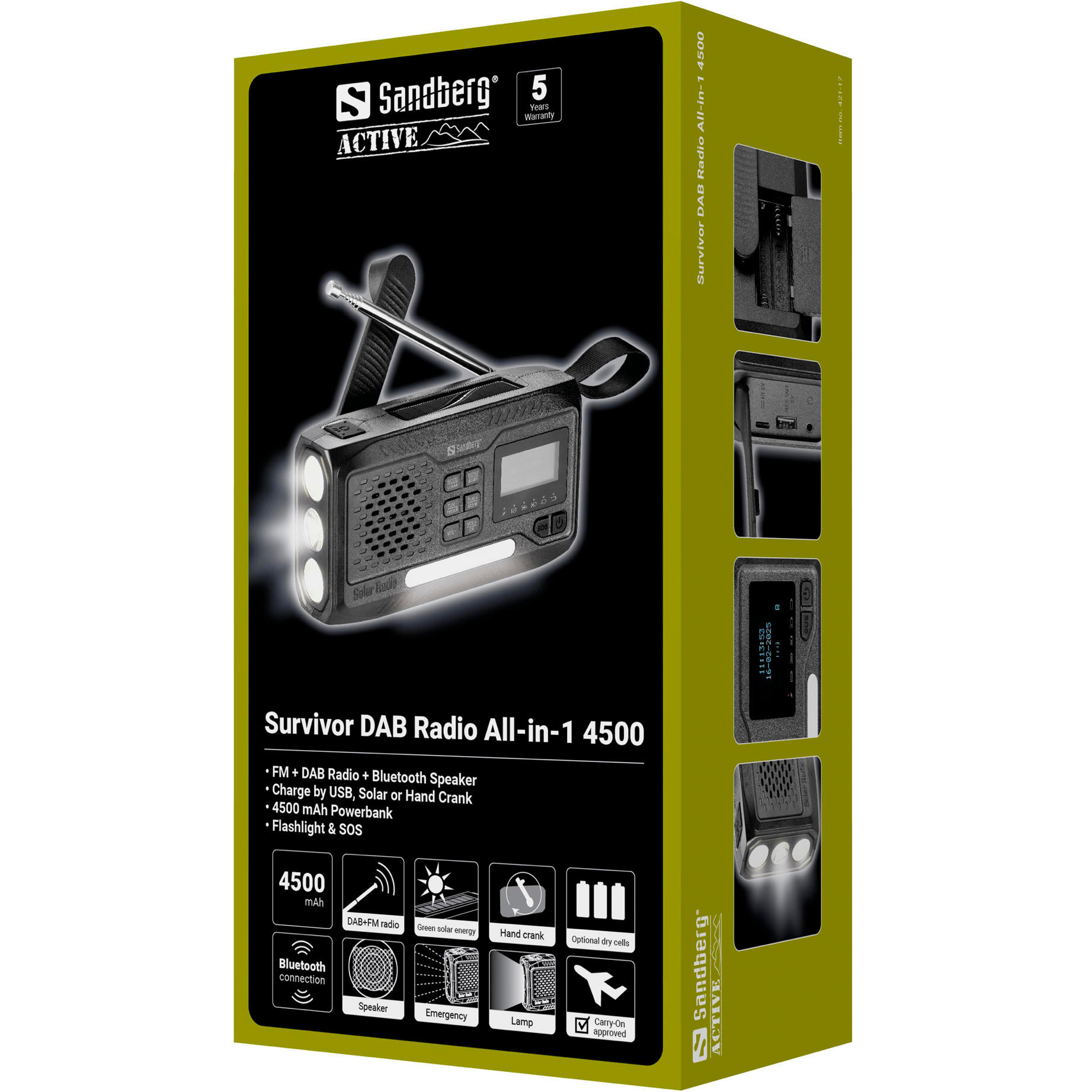 Rádio SANDBERG Survivor DAB All-in-1 4500 4/4