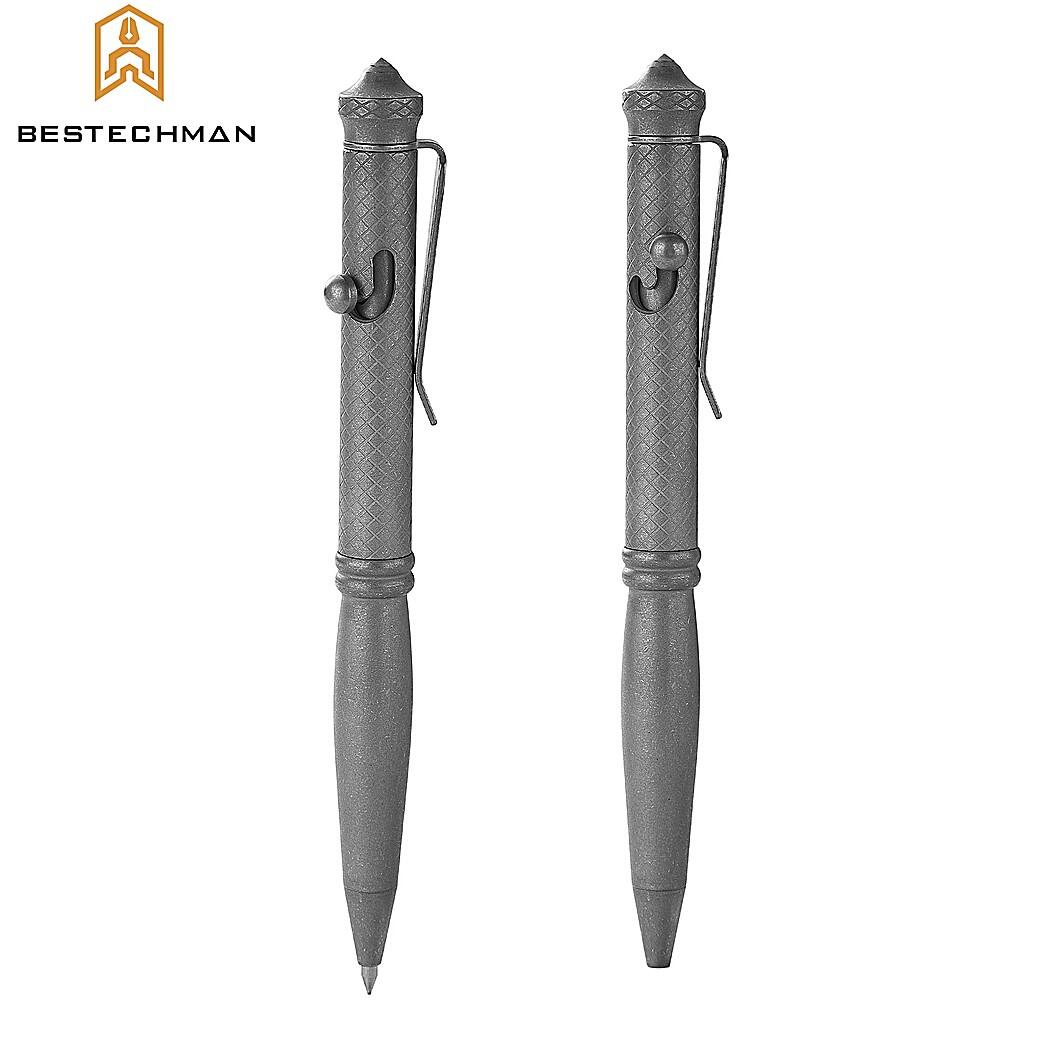 Bestechman Caneta Tática Scribe Bronze Titânio Quebra Vidros 3/7