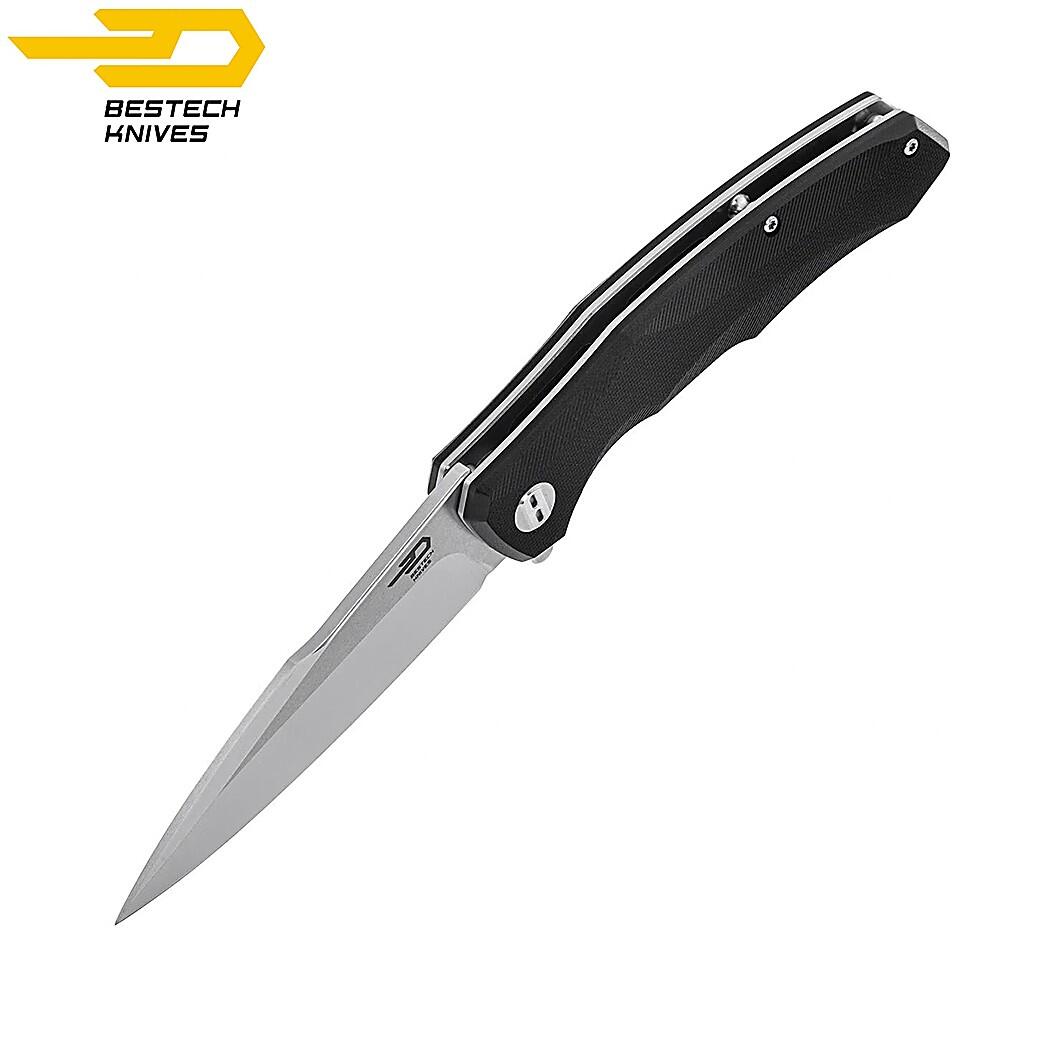 Bestech Couteau de Poche Warwolf Noir G10 D2 6/6