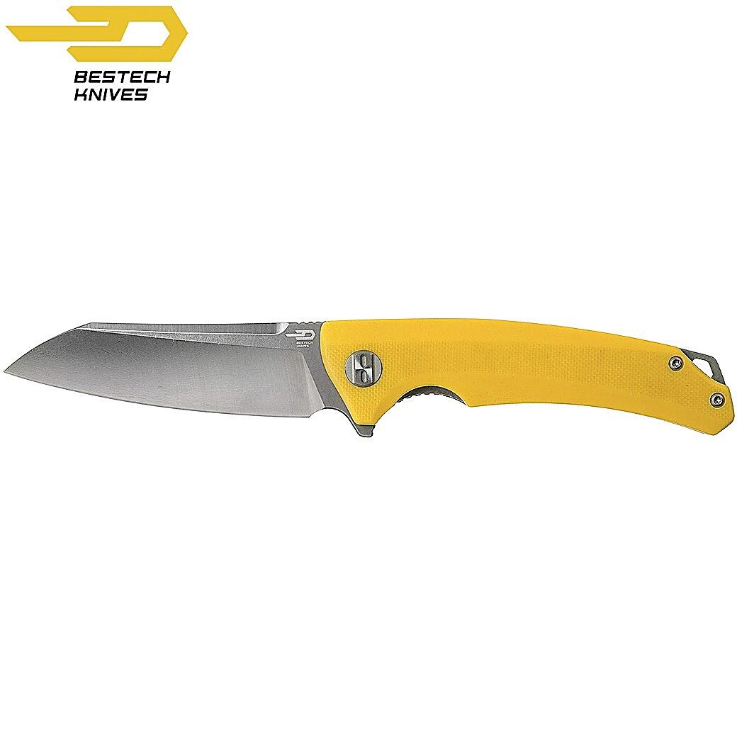 Bestech Couteau de Poche Texel Jaune G10 D2 5/7