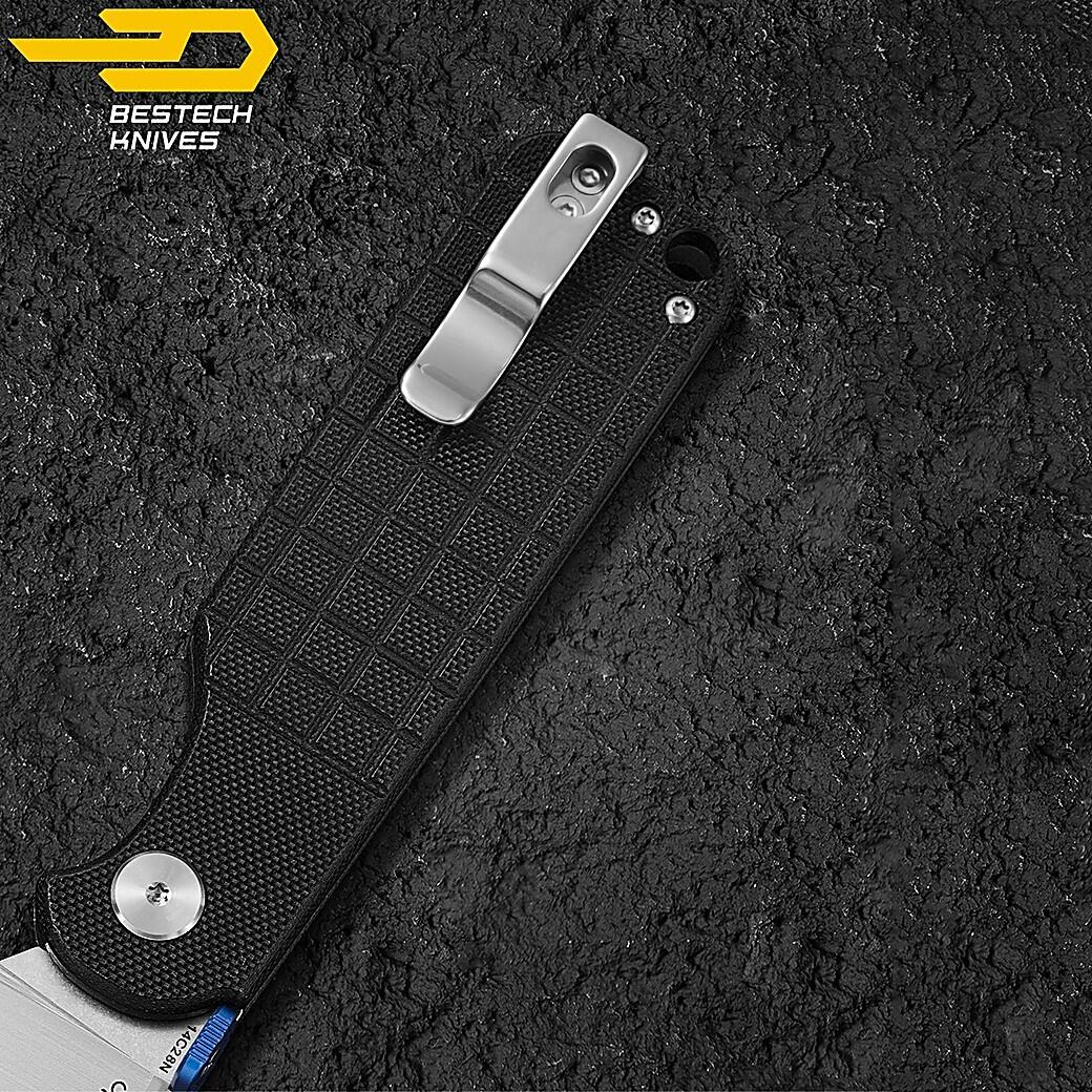 Bestech Couteau de Poche Glok Noir G10 14C28N 7/7