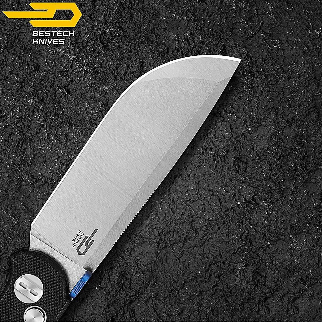 Bestech Couteau de Poche Glok Noir G10 14C28N 6/7
