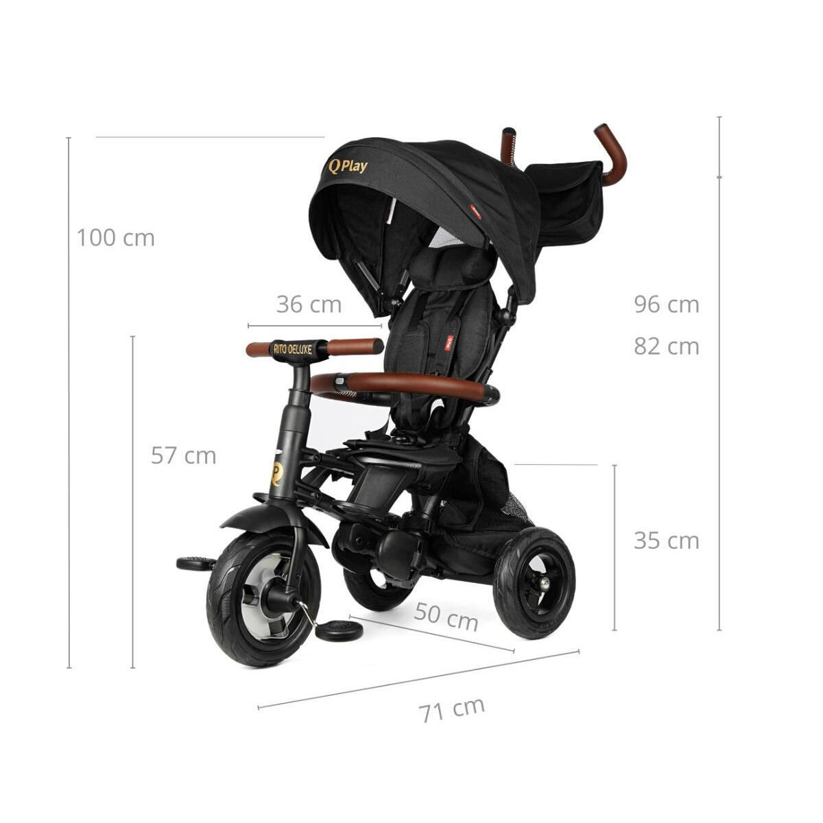 Qplay Rito Deluxe Driewieler Zwart 3/3