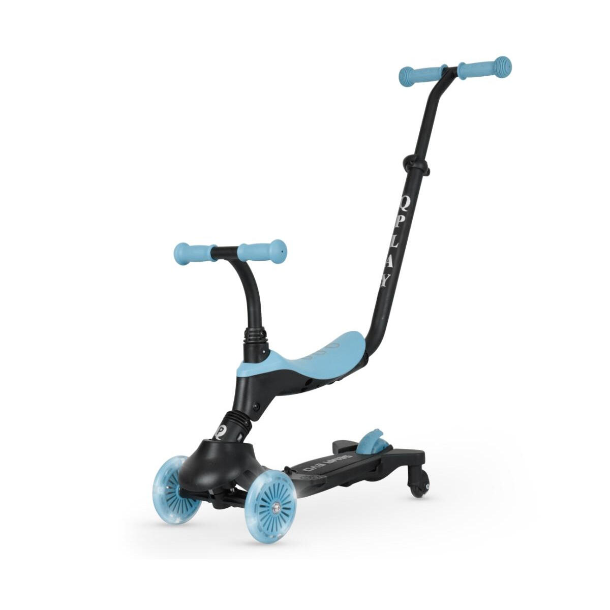 Qplay - Trottinette Qplay Sema Evo 3-en-1 Bleu - Plateau Porte Enfant - Bleu - Taille Unique - Decathlon