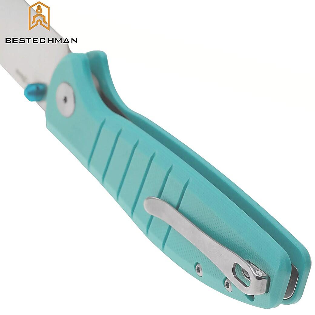 Bestechman Couteau de Poche Goodboy Bleu Tiffany G10 D2 6/7