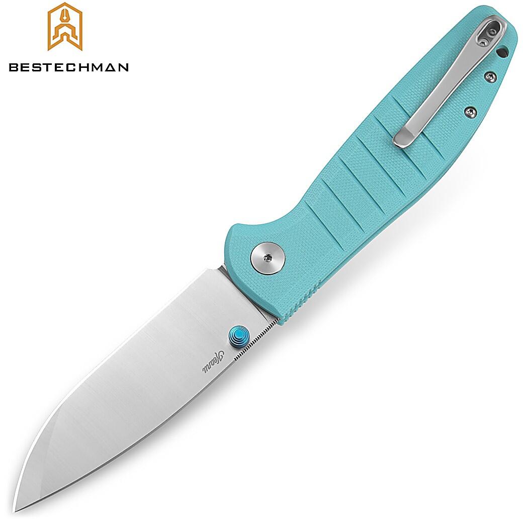 Bestechman Couteau de Poche Goodboy Bleu Tiffany G10 D2 2/7
