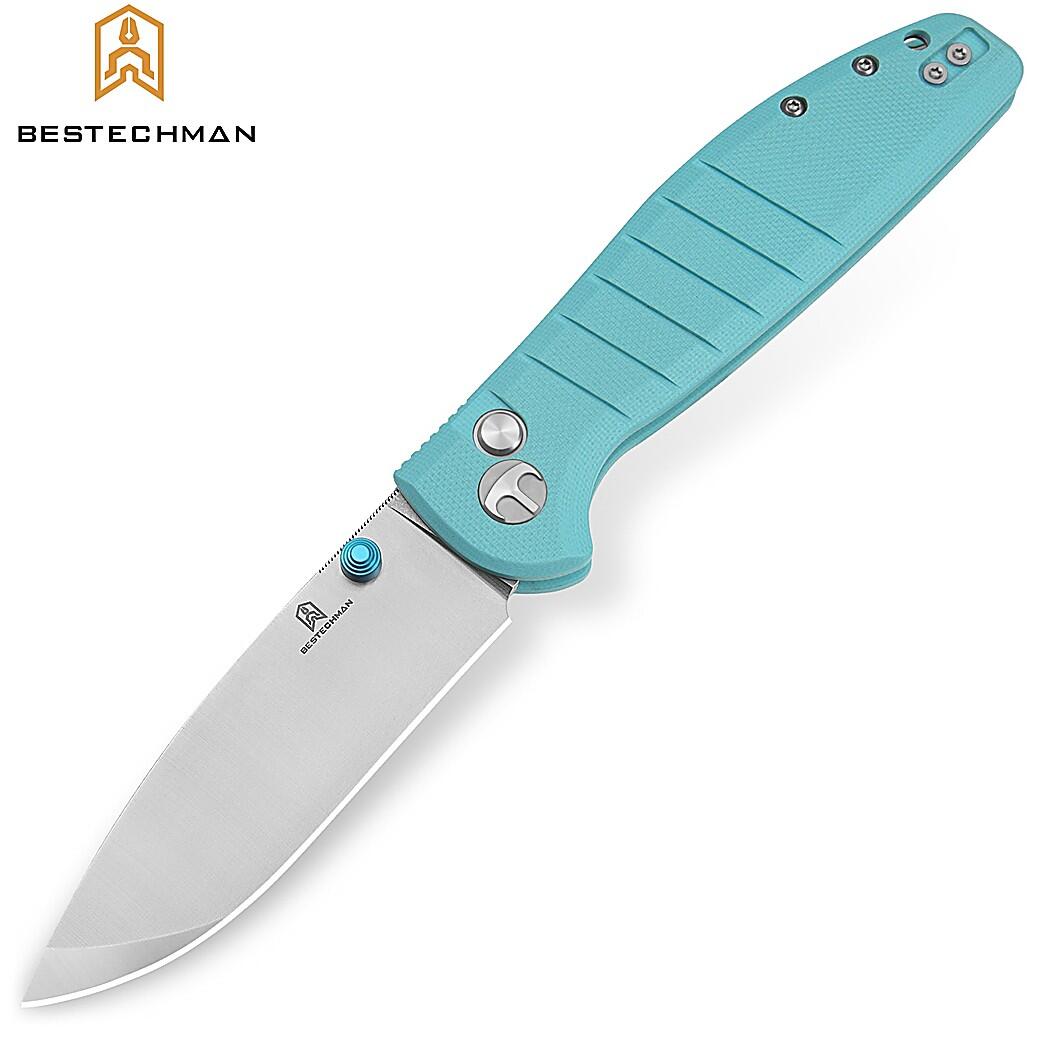 Bestechman - Bestechman Couteau De Poche Goodboy Bleu Tiffany G10 D2 - Aiguisoir - 9 Cm - Decathlon