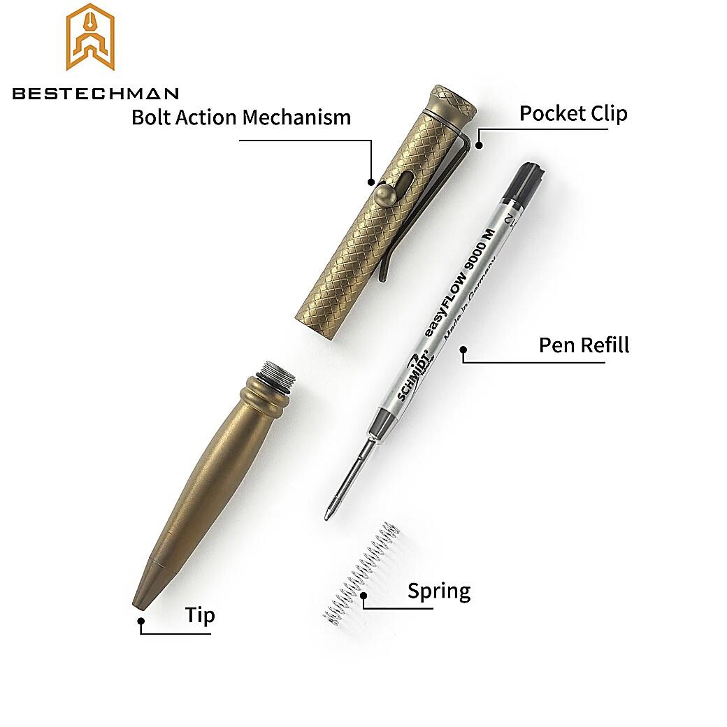 Bestechman Stylo Tactique Scribe Bronze Titane 5/7