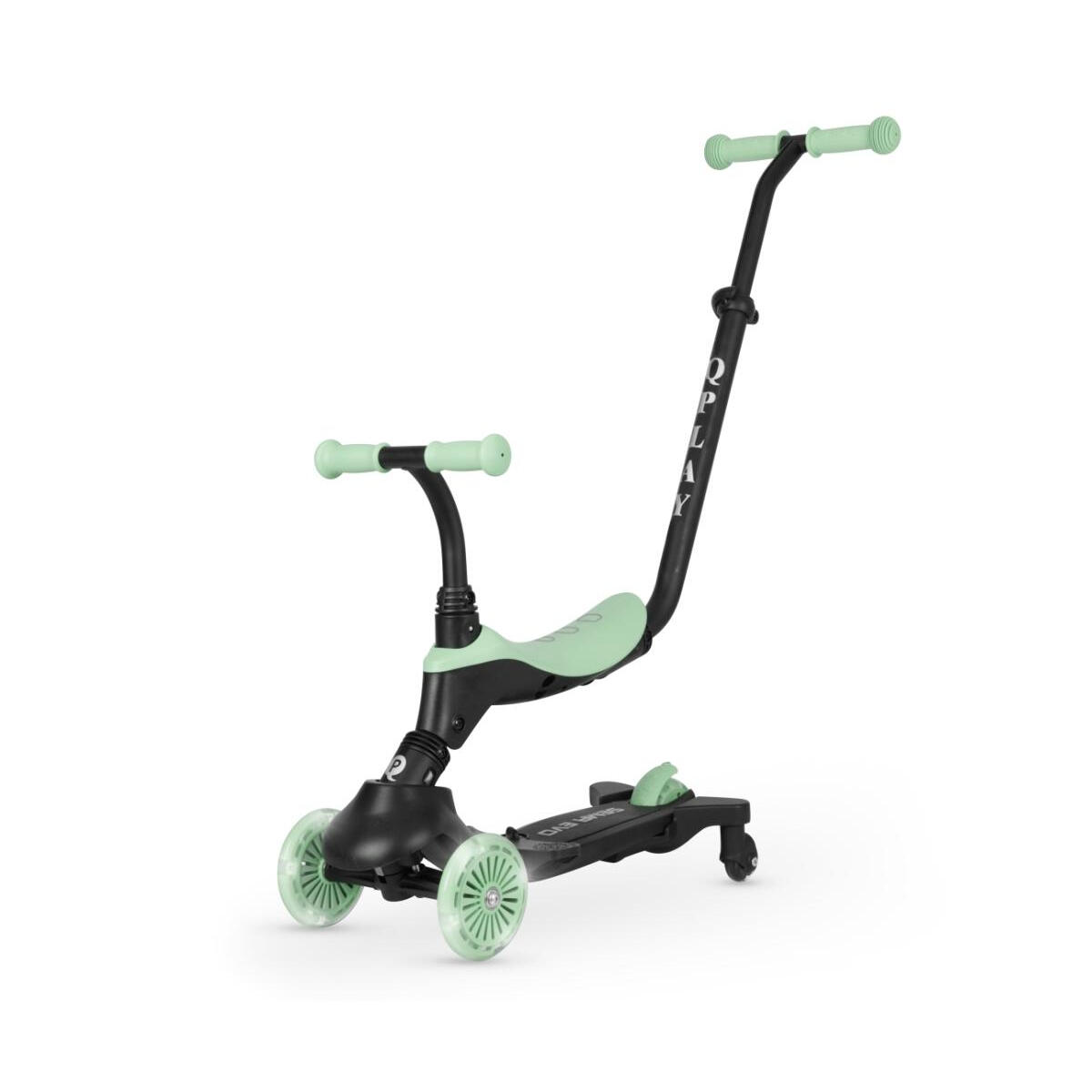 Qplay - Trottinette Qplay Sema Evo 3-en-1 Vert - Plateau Porte Enfant - Vert - Taille Unique - Decathlon