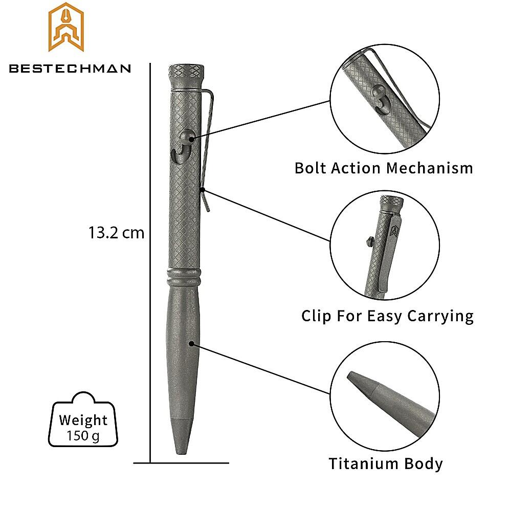 Bestechman Stylo Tactique Scribe Titane Gris 6/7