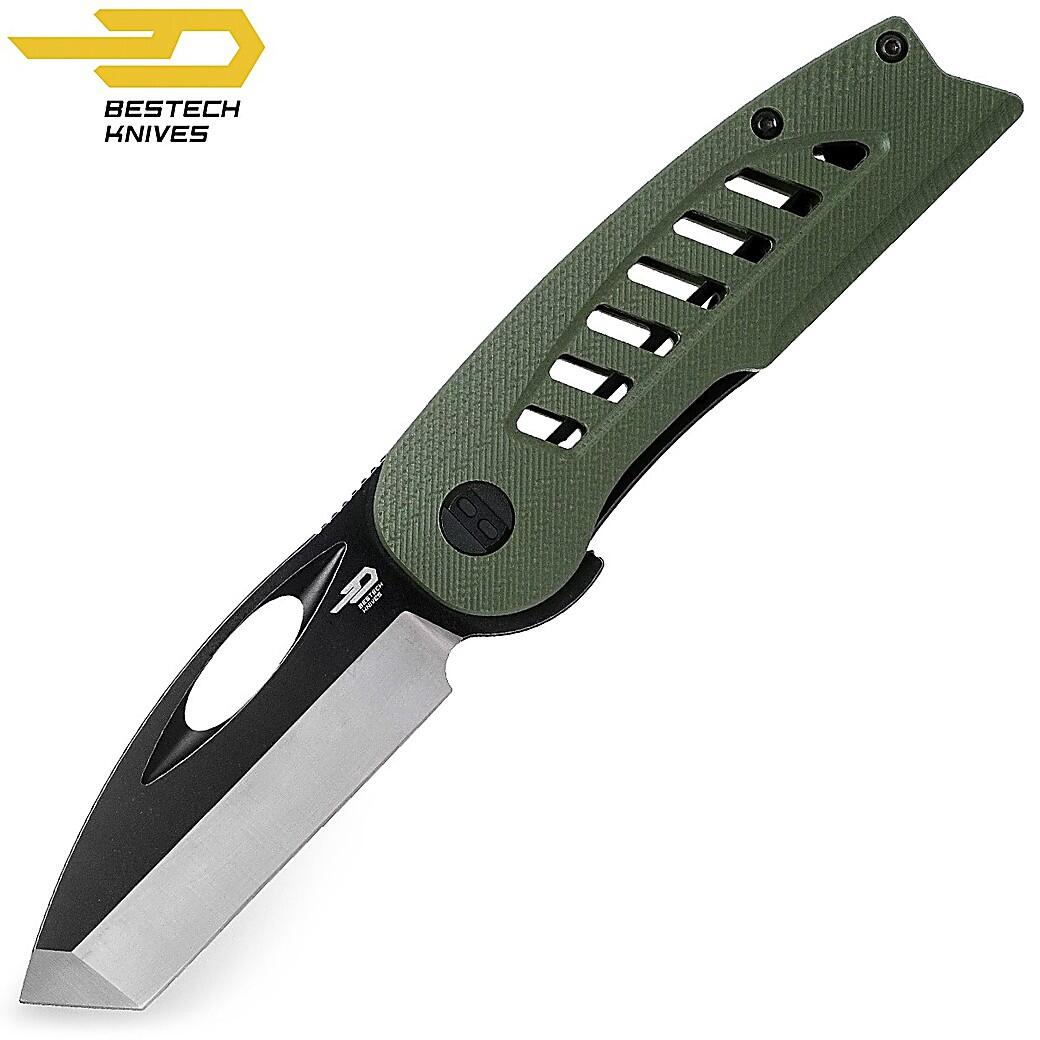 Bestech Knives - Bestech Couteau De Poche Explorer Vert Armee G10 D2 - Aiguisoir - 7 Cm - Decathlon