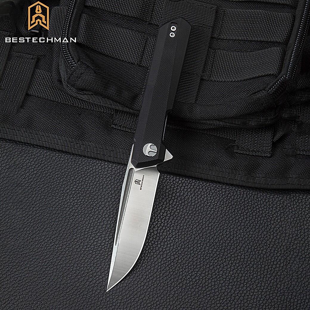 Bestechman Couteau de Poche Dundee Noir G10 D2 7/7