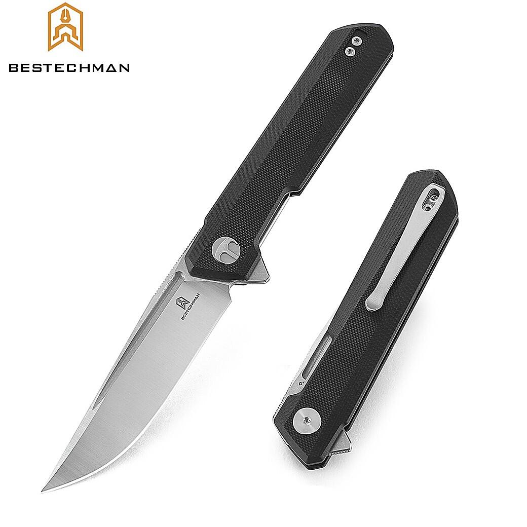 Bestechman Couteau de Poche Dundee Noir G10 D2 3/7