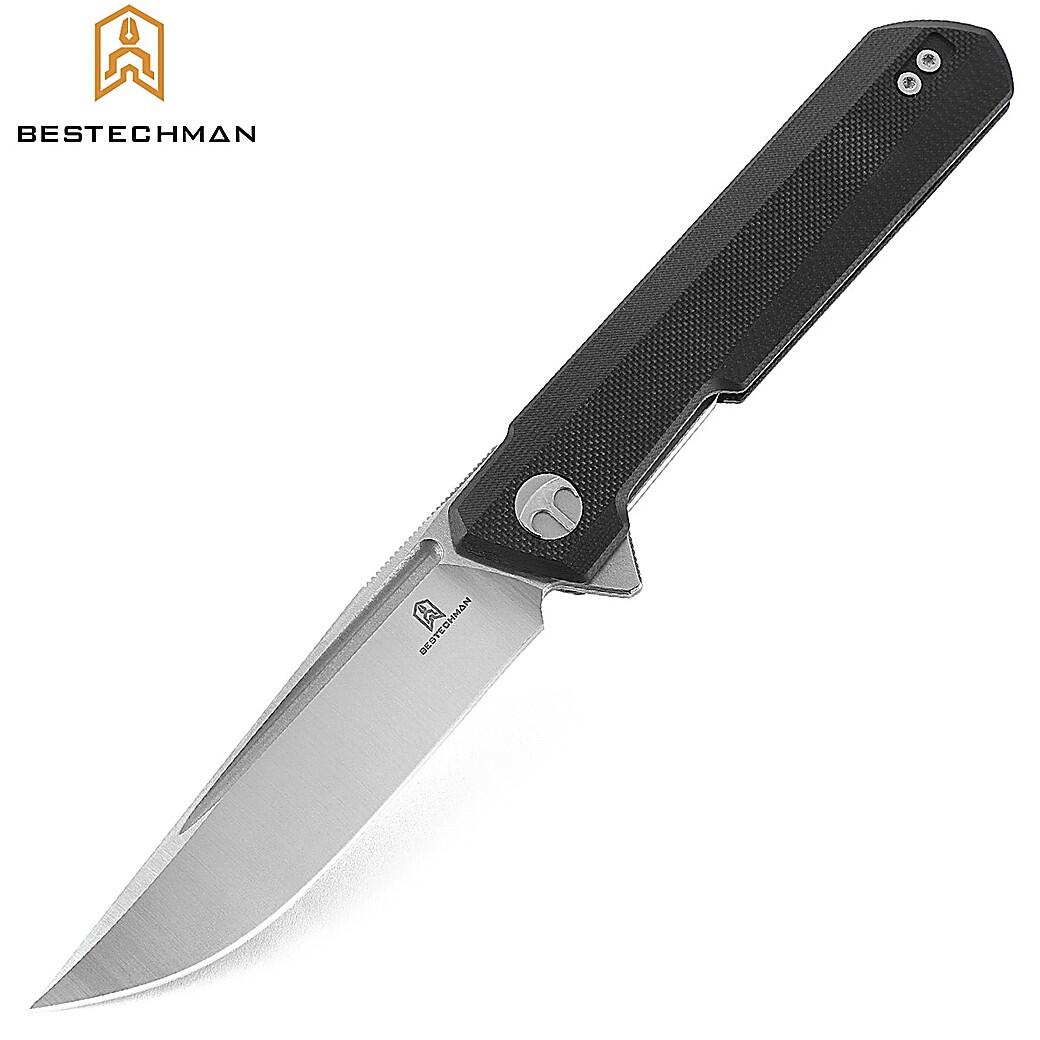 Bestechman - Bestechman Couteau De Poche Dundee Noir G10 D2 - Aiguisoir - Taille Unique - Decathlon
