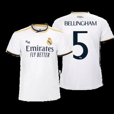 Real madrid 23-24 premium thuisshirt voor supporters, replica - bellingham 5