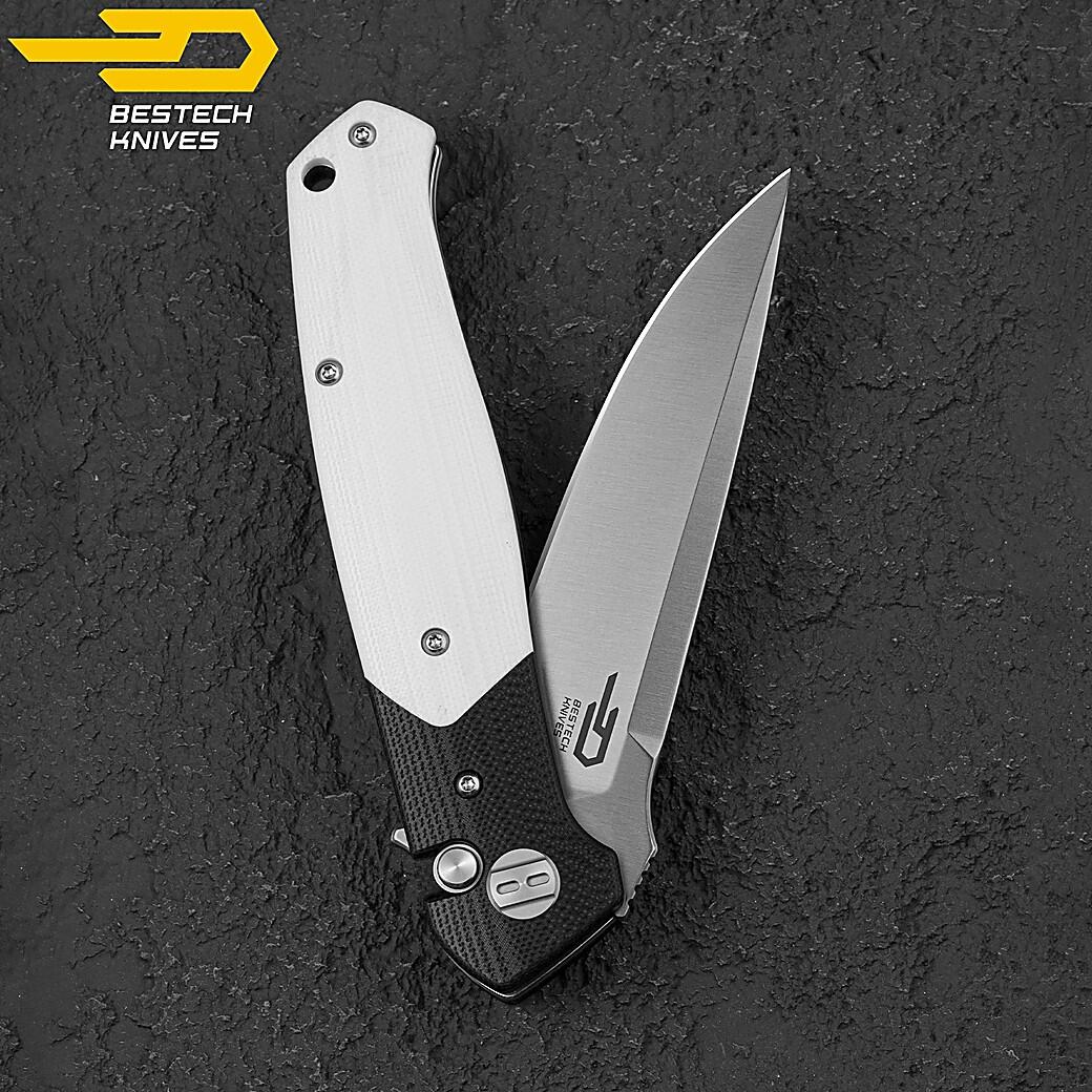 Bestech Canivete Swordfish Preto Branco G10 14C28N 5/7