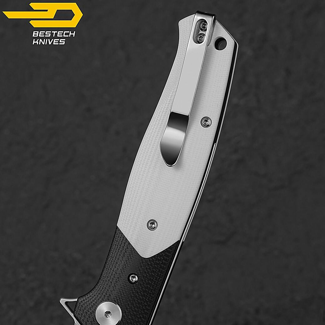Bestech Canivete Swordfish Preto Branco G10 14C28N 7/7