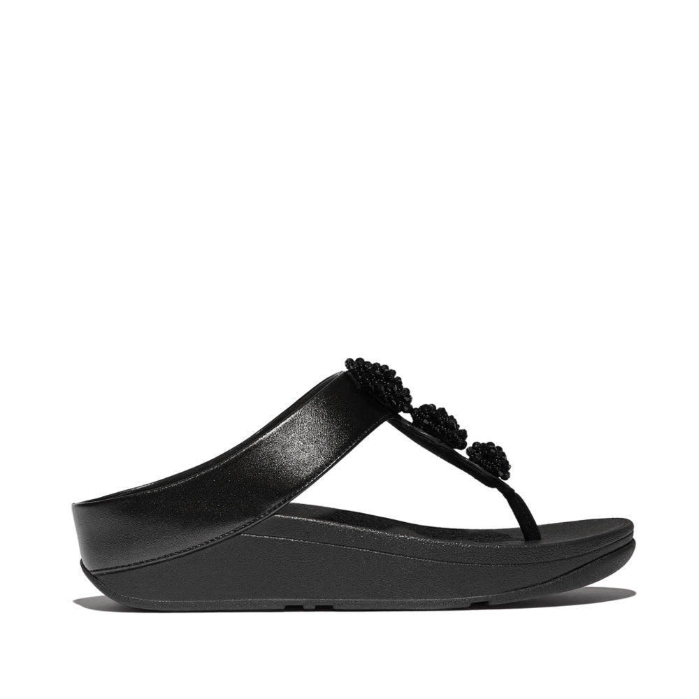 FIT FLOP Fino Beadie-button Womens Poolside Slip On Toe Post Sandals